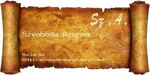 Szvoboda Azurea névjegykártya